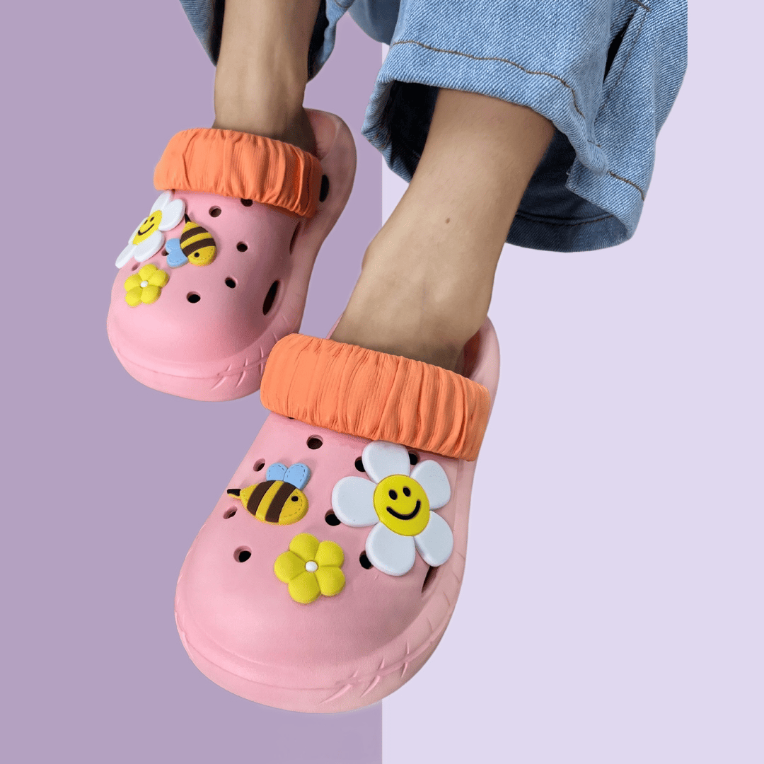 Buzz Bloom Pink Clogs-38-39