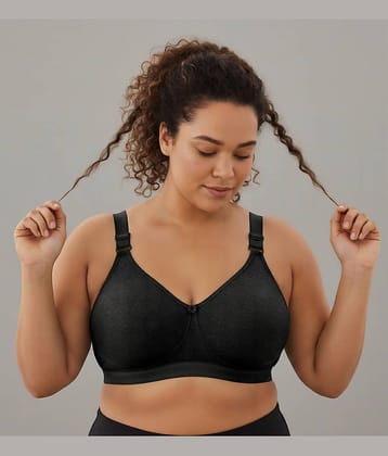 Elina Pack of 1 Cotton Non Padded Minimizer Bra For Women ( Black )