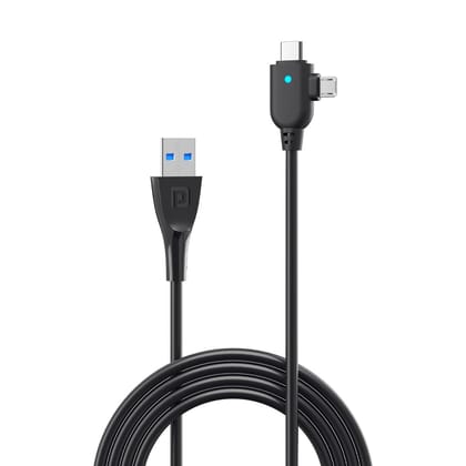 Portronics Konnect Spydr 2 Multi-Functional Charging Cable (Black)