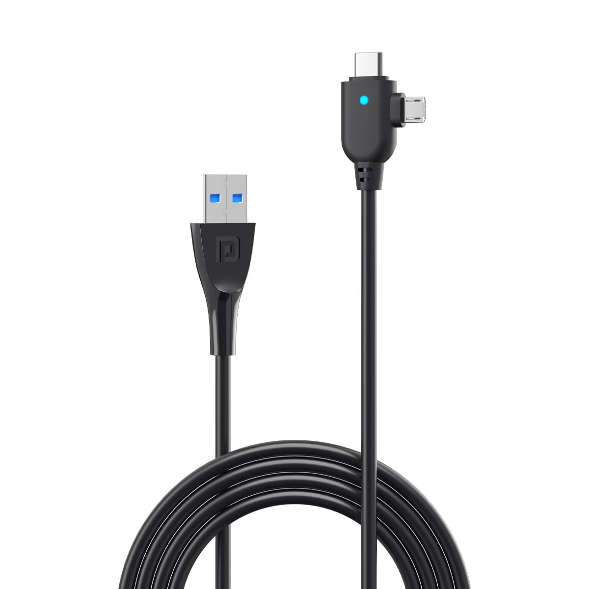 Portronics Konnect Spydr 2 Multi-Functional Charging Cable (Black)