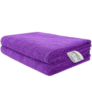 SOFTSPUN Set of 2 Microfibre Bath Towel Purple
