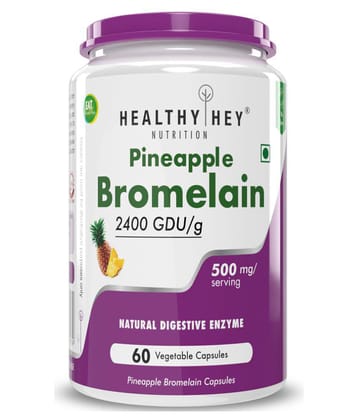 HEALTHYHEY NUTRITION Bromelain Digestive High Concentrate 60 Capsule 500 mg
