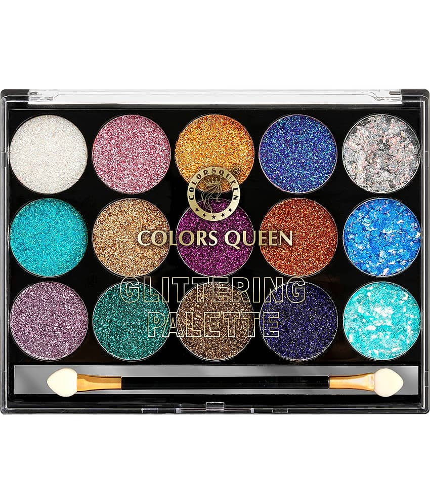 Colors Queen Glittering Eye Shadowe Palette Multicolor (Pack of 1)
