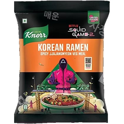Knorr Korean Ramen Spicy Jjajangmyeon Veg Meal, 110 g