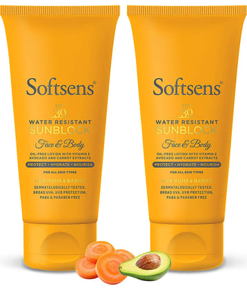 Softsens Sunblock Spf 30 Lotion | For Babies & Parents | 50g (Pack of 2)