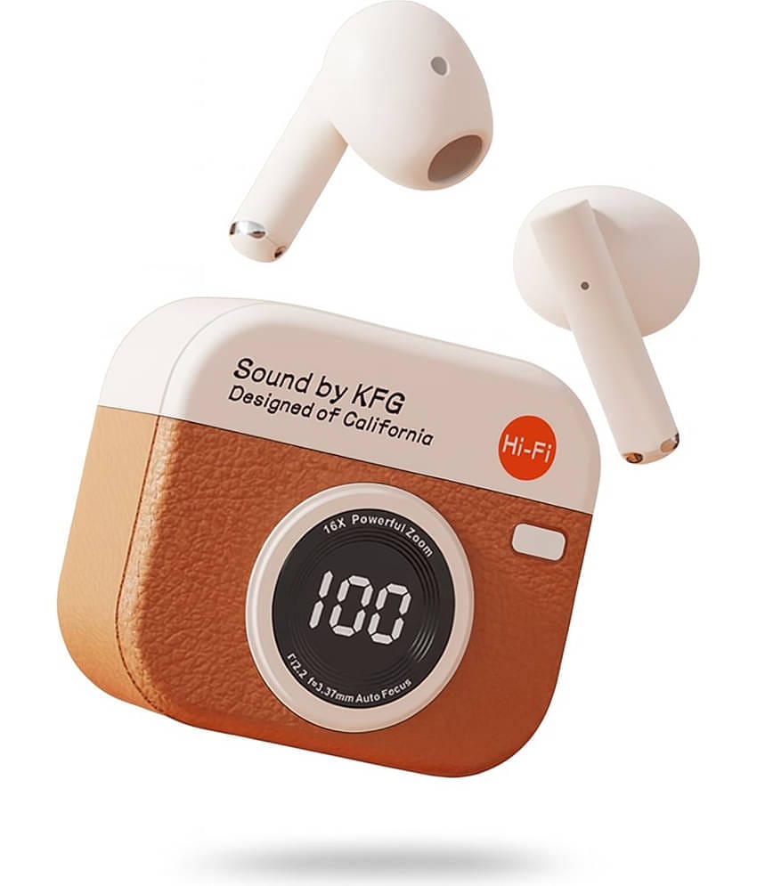 VERONIC Q86 Aura TWS Earbuds with Digital Display, BT 5.49+ENC for Clear Calling, Low Latency Gaming Wireless Headphone, 36 Hours Play, Immersive Sound, Touch Control, IPX4 & Voice Assistance.