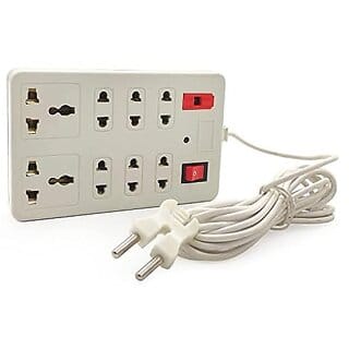 Daybetter (8+1) Wall Mini Extension Cord With 6 Amp For Indian Sockets Master Switch Indicator Led Extension Board Tar-R1