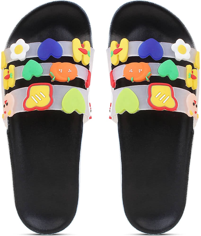 Pampy Angel - Black Women's Slide Flip flop