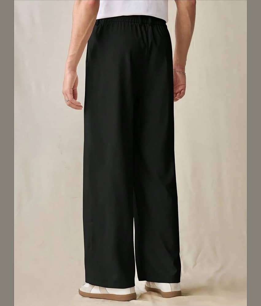 Broadstar Regular Pleated Men's Formal Trouser - Black ( Pack of 1 )