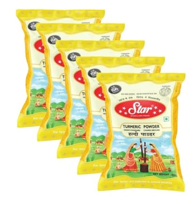 Star Spices Turmeric Powder, 200 gm - Pack of 5