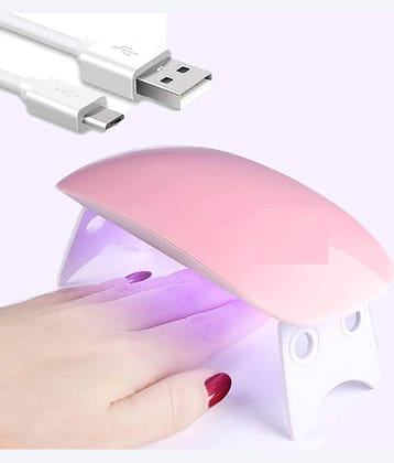 Nail Dryer Mini, 6W LED UV Portable Nail Dryer Curing Lamp Light for Gel Based Polish USB Power