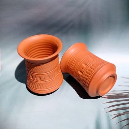 Kolkata Handcrafted Terracotta Tumblers Set of 2