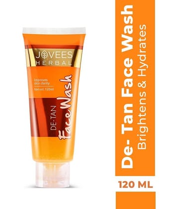 Jovees Herbal De-Tan Face Wash For Tan Removal For All Skin Type 120ml ( Pack of 1 )