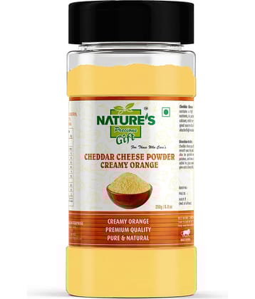 Natures Gift Cheddar Cheese Powder (Creamy Orange) - 8.8 Oz Spice Jar Powder 250 gm