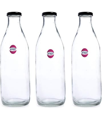 Somil Glass Storage Bottle, Transparent, Pack Of 3, 500 ml