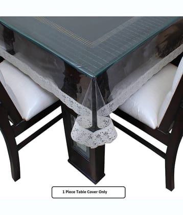 Revexo Printed PVC 4 Seater Rectangle Table Cover & Table Mats ( 60 x 40 ) cm Pack of 1 Transparent