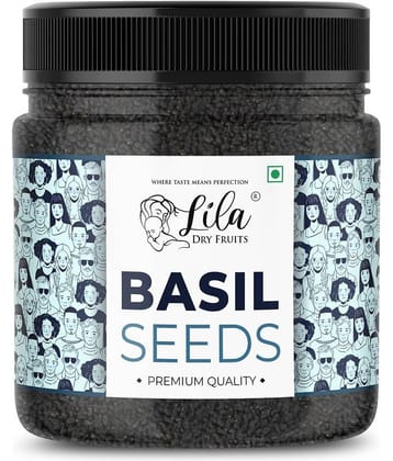 LILA DRY FRUITS Premium Basil Seeds 500g Raw Organic Sabja Seed Rich in Protein & Minerals