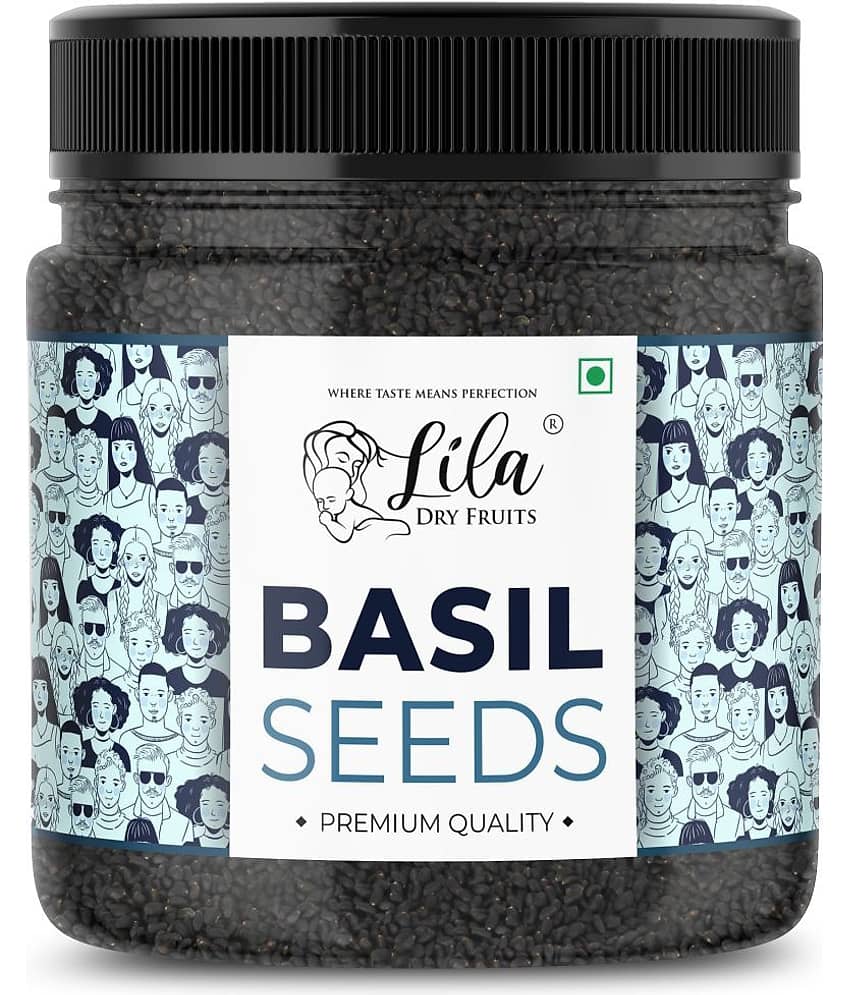 LILA DRY FRUITS Premium Basil Seeds 500g Raw Organic Sabja Seed Rich in Protein & Minerals