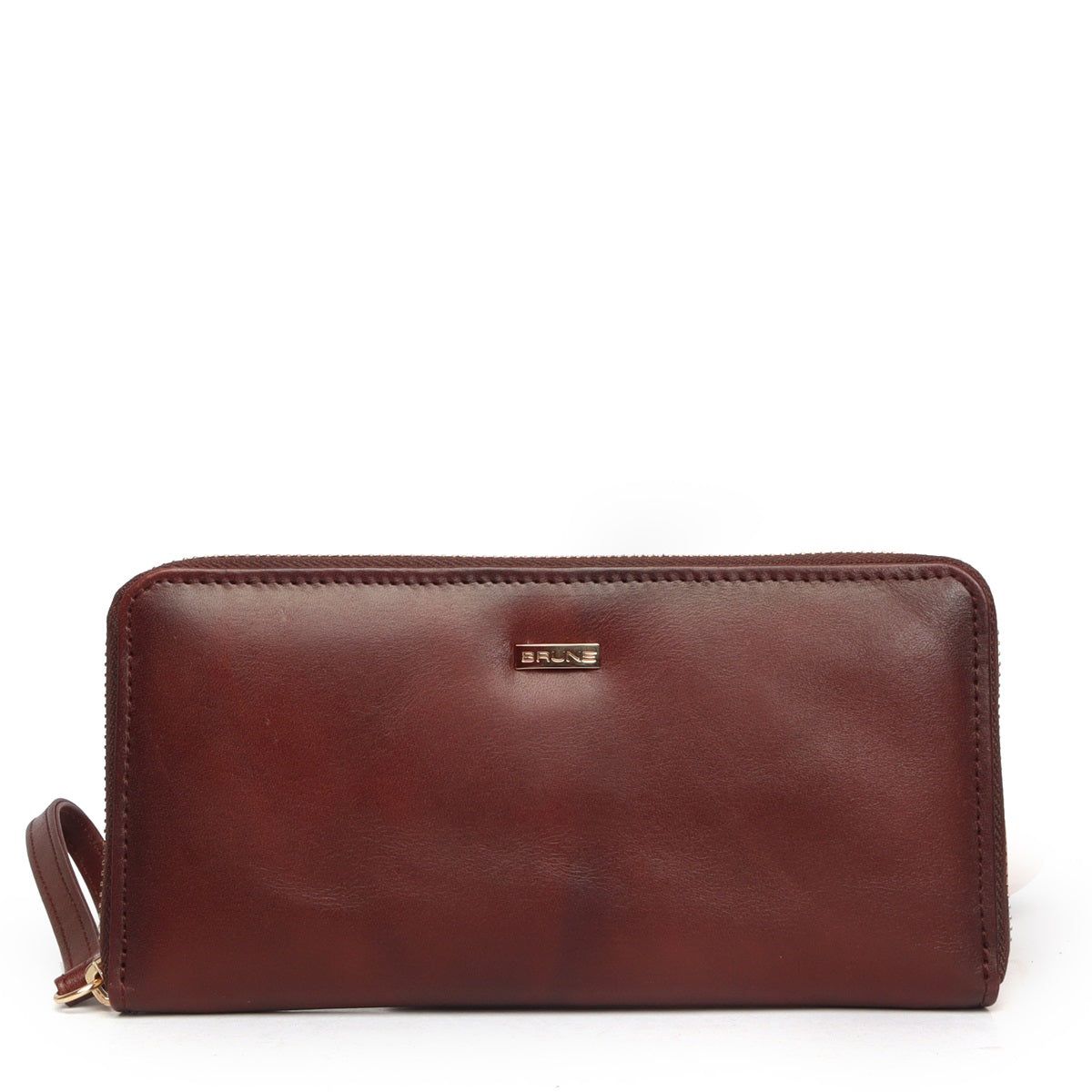 Women's Dark Brown Soft Leather Multi-Utility Hand Wallet By Brune & Bareskin-FS