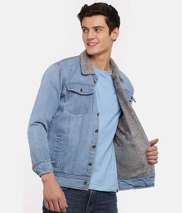 VOGATI Denim Men's Denim Jacket - Black ( Pack of 1 )