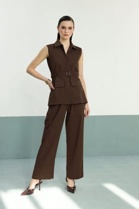 Massimo Co-ord Set: Coco Brown-XS