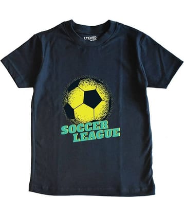 ETCHED DESIGN Pack of 7 Boys Cotton T-Shirt ( Navy Blue )
