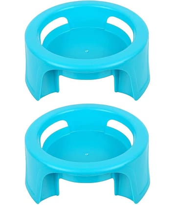 FIT4CHEF Turquoise Polypropylene Matka Stand ( Pack of 2 )