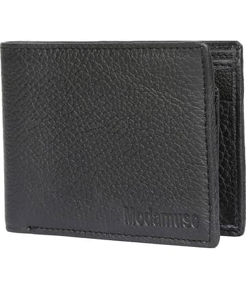 MODAMUSE Black Leather Men's Regular Wallet ( Pack of 1 )