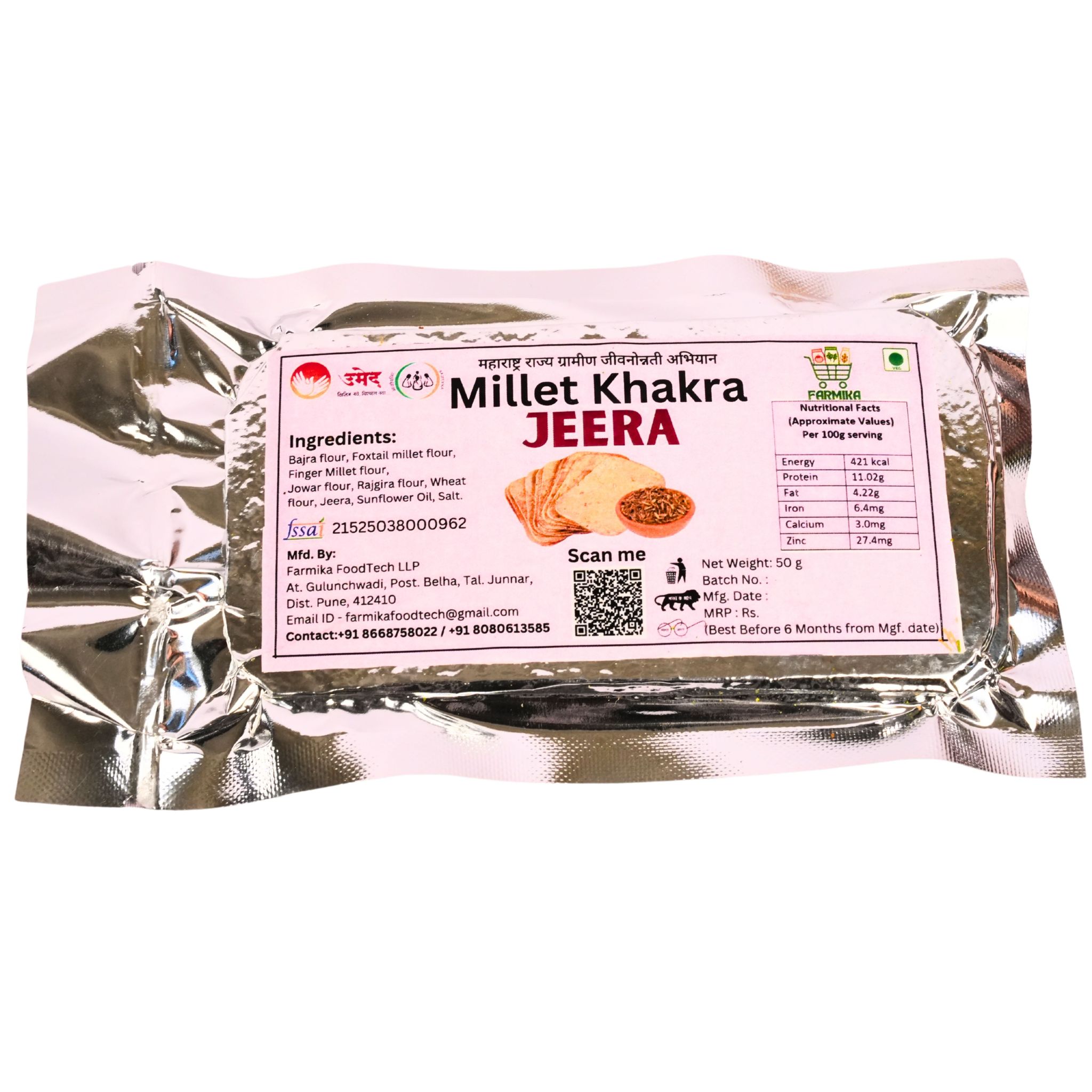FARMIKA Millets Jeera Khakhra