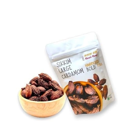 Masala Mundi Black Cardamom Bold | Black Cardamom Pods | Amomum subulatum | Badi Elaichi | Elcha | Junglee | Masala | Kaale Elaichi | Boro Elach | Cooking Spice | Sikkim Origin 50g (Pack of 1) Masala Mundi Black Cardamom Bold | Black Cardamom Pods | Amomum subulatum | Badi Elaichi | Elcha | Junglee | Masala | Kaale Elaichi | Boro Elach | Cooking Spice | Sikkim Origin 50g (Pack of 1)