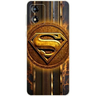 Yug Emporium Moto E13 Superman LOGO 3D Premium Theme Full Back & Side Coverage (Back Cover Multicolor)