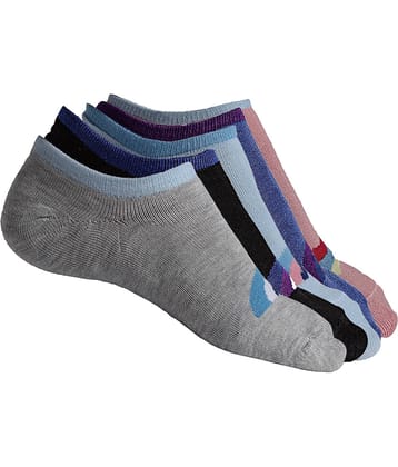 Texlon - Multicolor Cotton Women's No Show Socks ( Pack of 5 )
