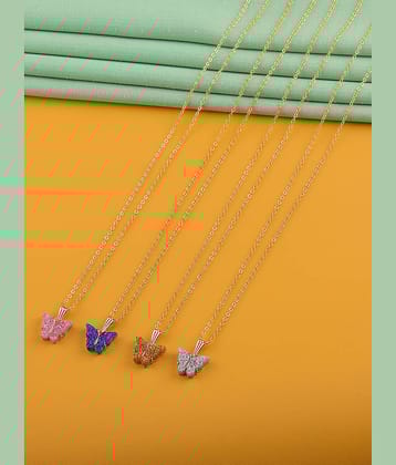 Lyriss Gold Plated Chain ( Set of 4 )