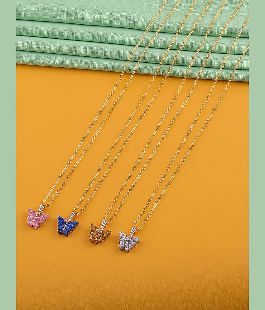 Lyriss Gold Plated Chain ( Set of 4 )