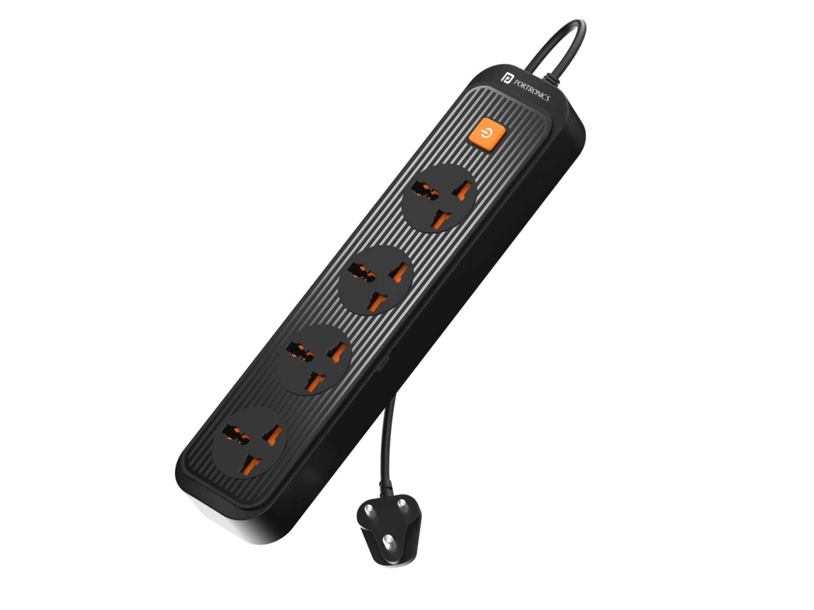 Portronics Power Plate 12, 1500 Watts, 2m Long Cord, 4 Universal Sockets