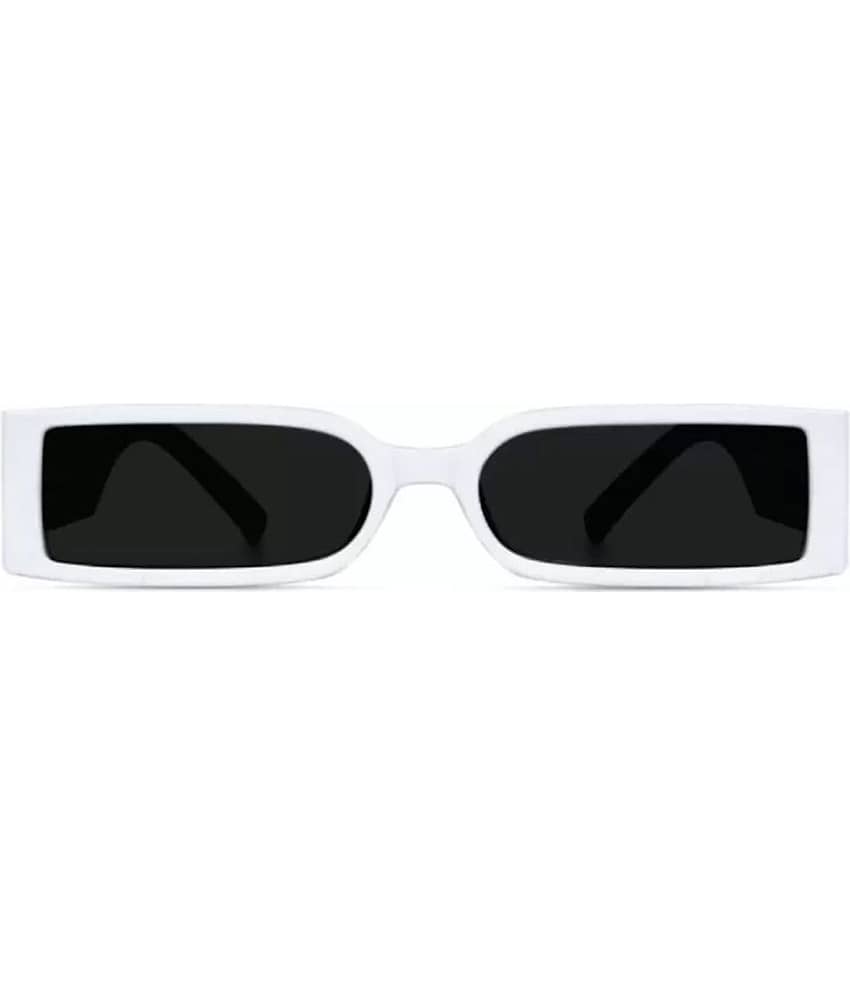 Lootnixx White Rectangular Sunglasses ( Pack of 1 )