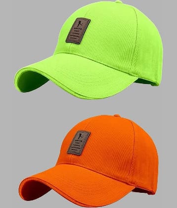 Bolax Pack of 2 Cotton Men's Cap ( Green )