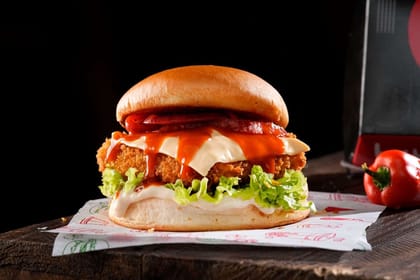 Korean Honey Gochujang Paneer Burger (Its Spicy)