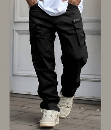 FTX Regular Flat Men's Cargos - Black ( Pack of 1 )