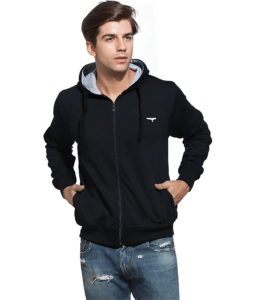 Reya Cotton Blend Men's Casual Jacket - Black ( Pack of 1 )