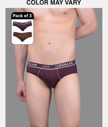 Dollar Lehar Super Combed Cotton Mens Brief - Pack of 3 - (Colour May Vary)
