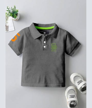 CODEZ Pack of 1 Boys Cotton Blend T-Shirt ( Grey )