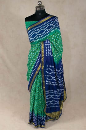 Art Silk Gharchola Saree with Small Checks