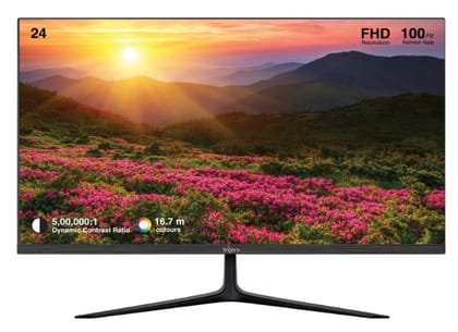 FINGERS The Big Picture LED Monitor [23.8 (60.47 cm) FHD (1920x1080 px) Ultra-Slim & Frameless 16.7 m Colours Wall Mountable VGA, HDMI Port- (Satin-2400, Black)