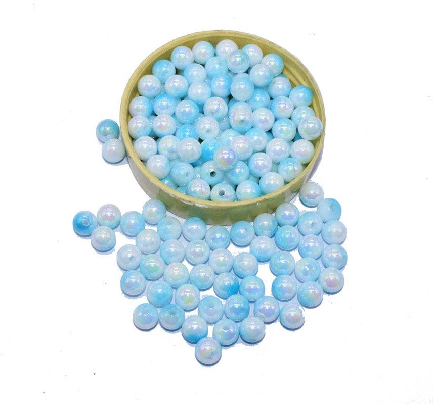 Normal Round Acrylics Plastic Beads For Jewelry Making , PTB-049-Per Packet of 220 Pcs (50 Gram) / 8 MM