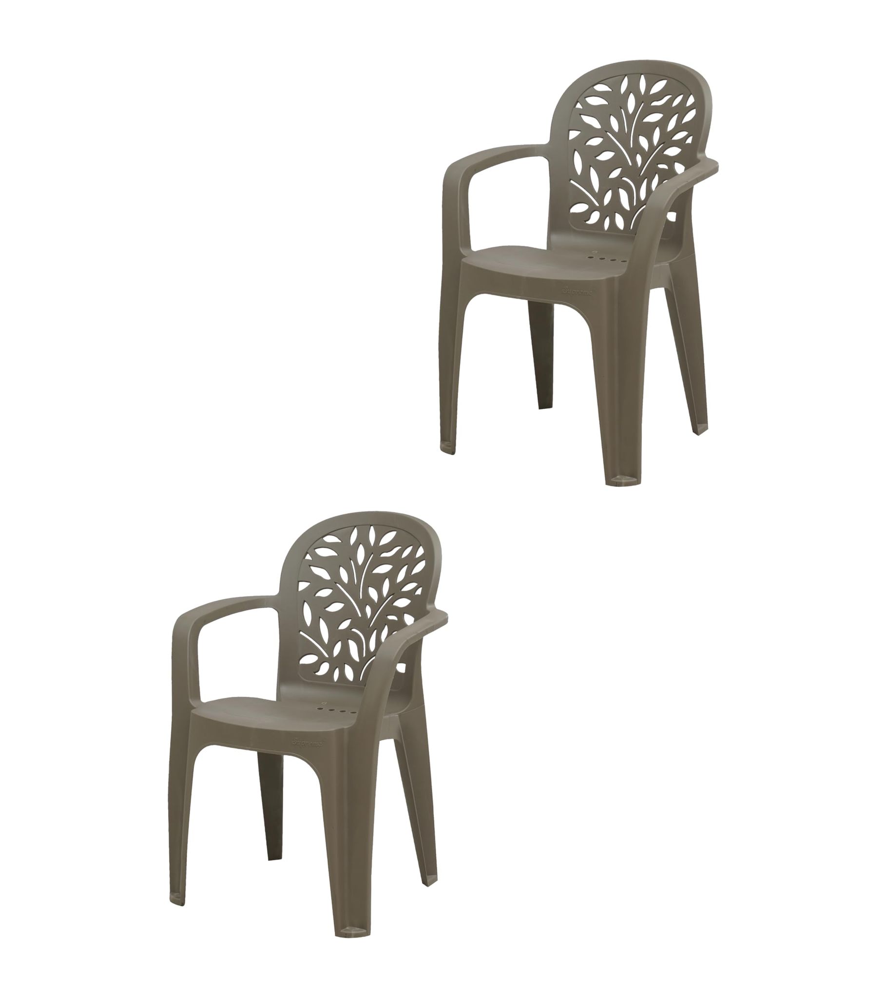 Supreme Furniture Craft Plastic Chair with Arm Suitable for Home, Garden, Office, Living Room, Cafeteria, Restaurant, Hotel, Resort, Indoor and Outdoor