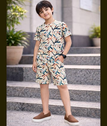 Kuchipoo Pack of 1 Boys Cotton Blend T-Shirt & Shorts Set ( Multicolor 1 )