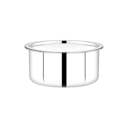 Maxima Triply Stainless Steel Tope 24cm, 5.3 LTR - Healthy Cooking | Fast Heat Distribution | Induction Friendly | Non - Stick | Multipurpose Vessel