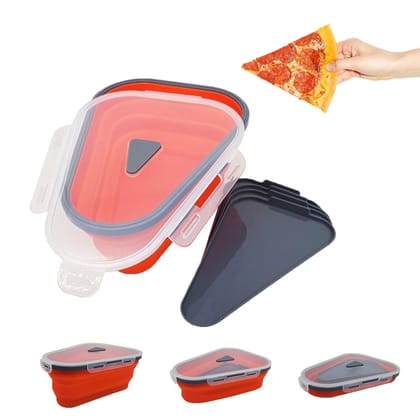 DHRUVINSRI Reusable Silicone Pizza Storage Container with 5 Microwavable Trays – Expandable & Adjustable for Convenient Home & Outdoor Pizza Storage DHRUVINSRI Reusable Silicone Pizza Storage Container with 5 Microwavable Trays – Expandable & Adjustable for Convenient Home & Outdoor Pizza Storage