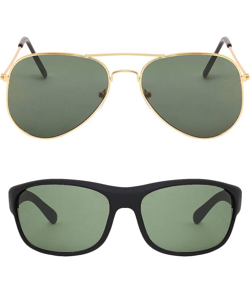 Kanny Devis - Black Wrap Around Sunglasses ( Pack of 2 )